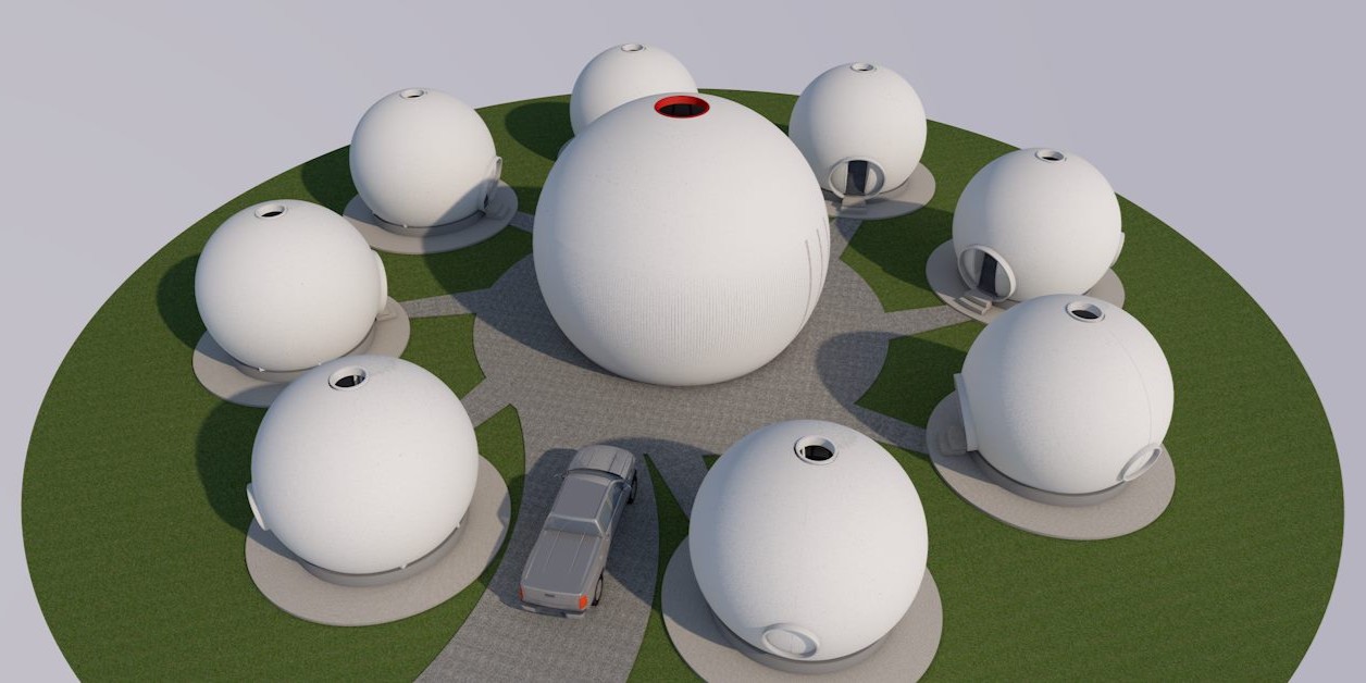 Разработка генплана участка для строительства круглых домов