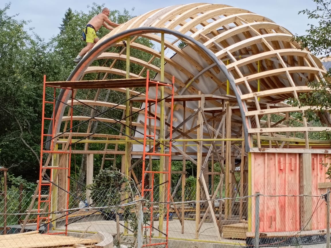 Сборка и монтаж под ключ круглого дома